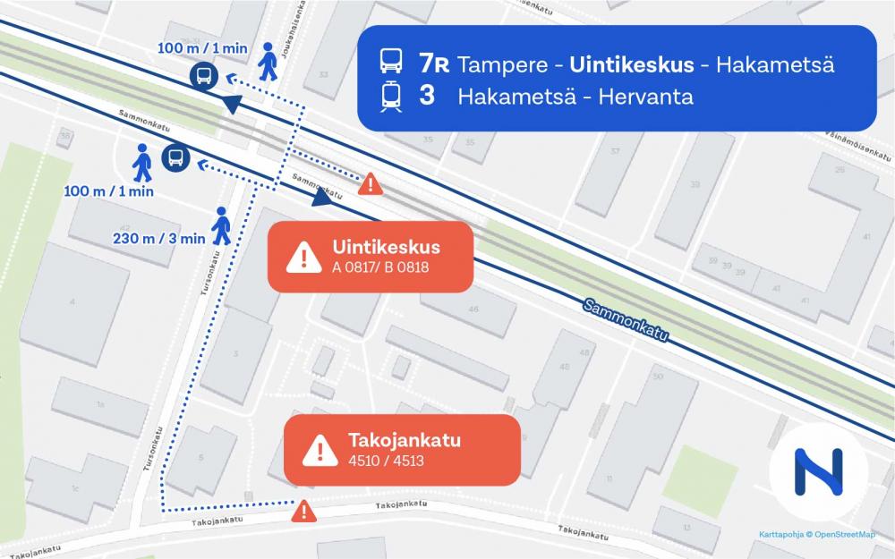 Bus line 7R - Nysse, Tampere regional transport