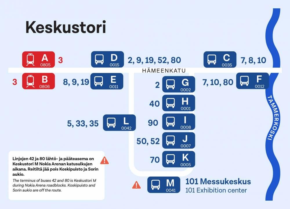 Kartat - Nysse, Tampereen seudun joukkoliikenne