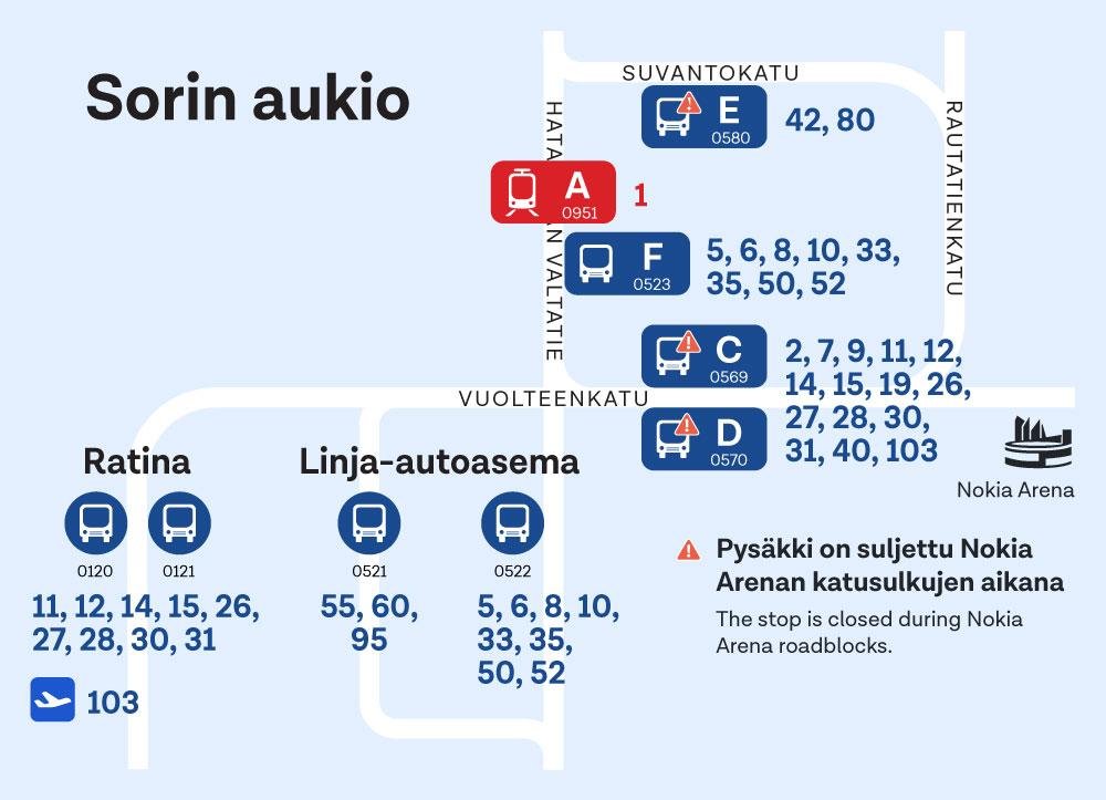 Kartat - Nysse, Tampereen seudun joukkoliikenne