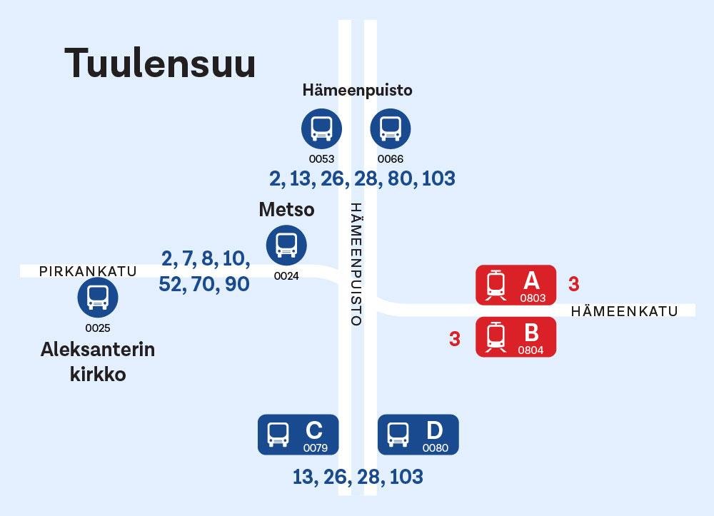 Kartat - Nysse, Tampereen seudun joukkoliikenne